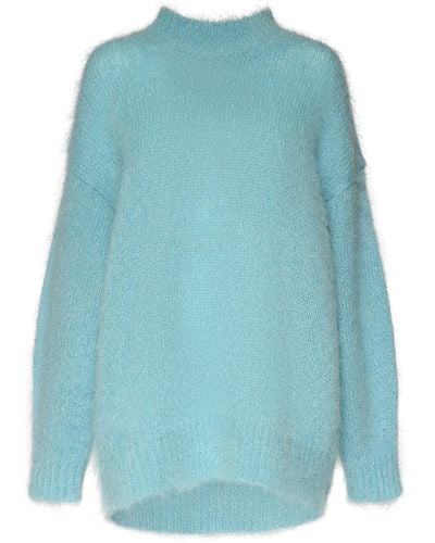 Isabel Marant Idol Mohair Blend Knit Sweater - Blue