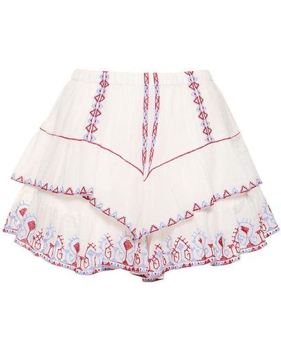 Isabel Marant Jocadia Ruffled Cotton Mini Skirt - Pink
