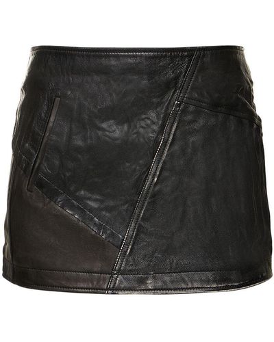 Acne Studios Leather Mini Skirt - Black