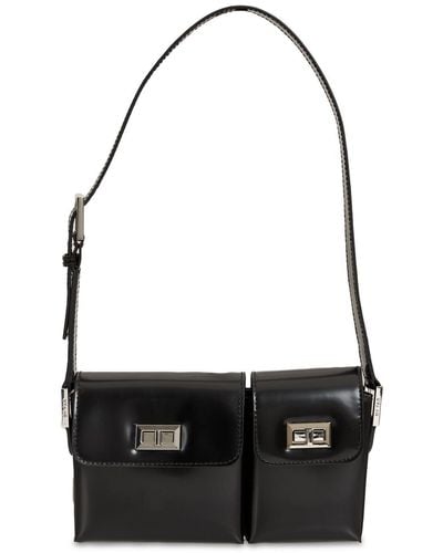 BY FAR Baby Billy Semi Patent Leather Bag - Black