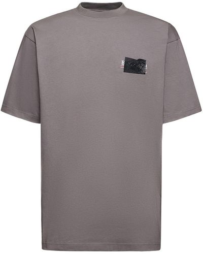 Balenciaga T-shirt Gaffer à logo brodé - Gris