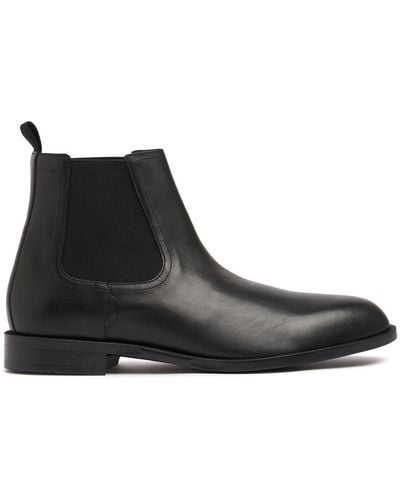 BOSS Tayil Leather Chelsea Boots - Black