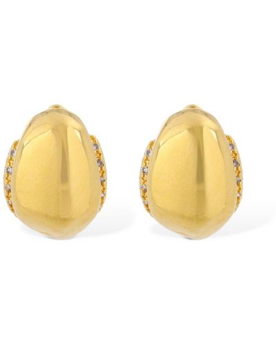 Zimmermann Boucles d'oreilles huggie en cristaux pebble - Jaune