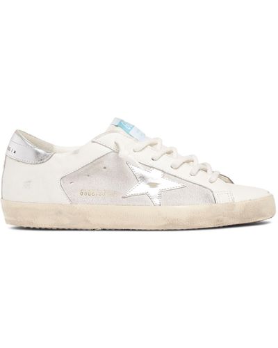 Golden Goose 20mm Super-star Suede & Leather Sneakers - White