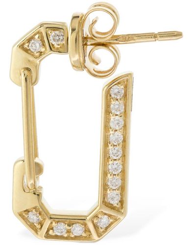 Eera 18kt Gold & Diamond Mono Earring - Metallic