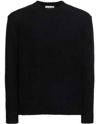 Piacenza Cashmere Wool Knit Crewneck Jumper - Black