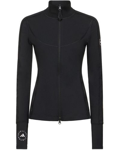 adidas By Stella McCartney Top de manga larga con cremallera - Negro