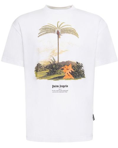 Palm Angels White Enzo aus dem Tropen T -Shirt - Weiß