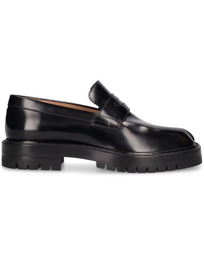 Maison Margiela Mocasines de piel tabi - Negro