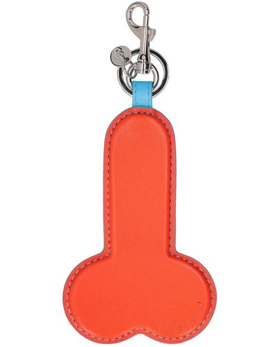 JW Anderson Leather Key Ring - Red