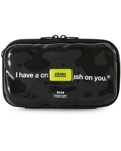 MSGM Umhängetasche " X Crash Baggage Icon" - Schwarz