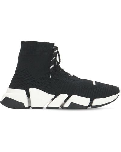 Balenciaga 30mm Speed 2.0 Knit Sneakers - Black