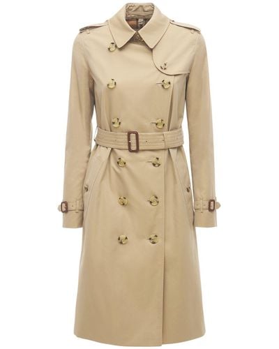 Burberry Trench Largo Kensington De Lona - Neutro