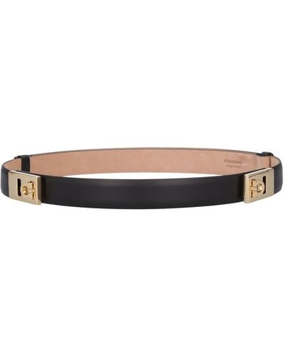 Ferragamo 2.5cm Leather Belt - Black