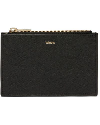 Valextra Leather Card Holder - Black