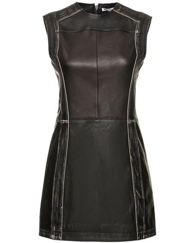 Acne Studios Leather Mini Dress - Black