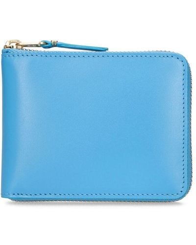 Comme des Garçons Leather zip wallet - Azul