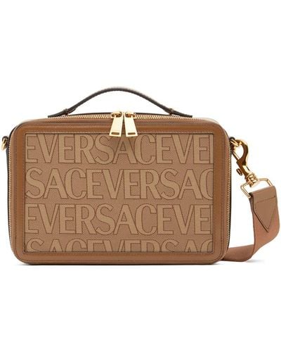 Versace Borsa Messenger Allover - Marrone