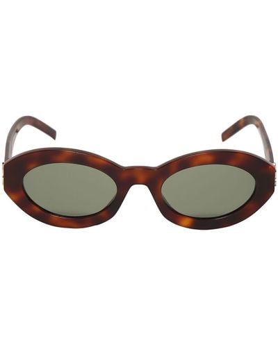 Saint Laurent Sl M136 S Monogram Acetate Sunglasses - Brown