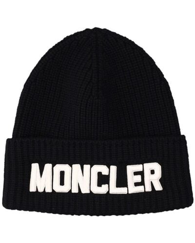 Moncler Tricot Wool Hat - Black