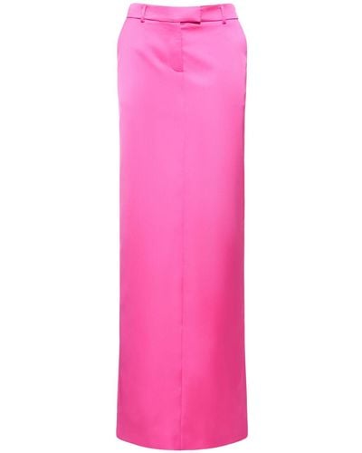 GIUSEPPE DI MORABITO Tailored Satin Long Skirt - Pink