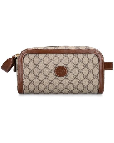 Gucci gg Printed Toiletry Case - Brown
