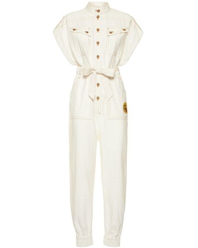 Zimmermann Jumpsuit de algodón - Blanco