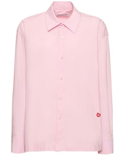 Alexander Wang Hemd Aus Baumwolle Mit Knopfverschluss Und Logo - Pink