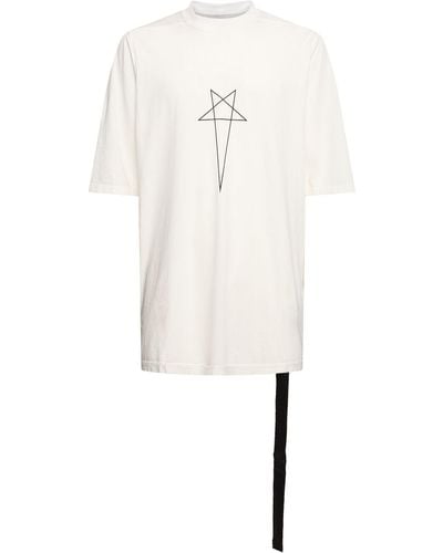 Rick Owens Baumwoll-t-shirt "jumbo Ss T" - Weiß