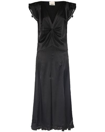 Isabel Marant Jordina Sleeveless Silk Maxi Dress - Black