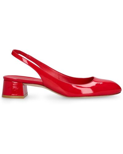 Stuart Weitzman Zapatos destalonados de charol 35mm - Rojo
