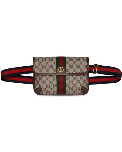 Gucci Gürtel Aus Baumwollmischung Mit Gg-motiv - Braun