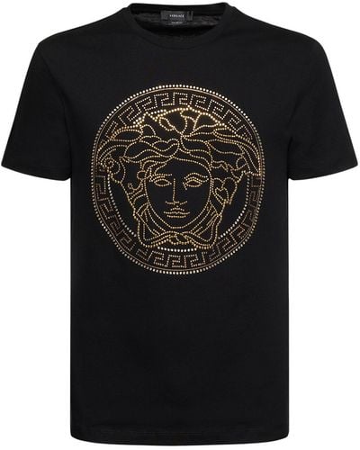 Versace Camiseta con estampado Medusa - Negro
