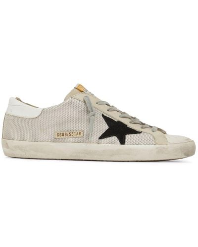 Golden Goose 20mm Sneakers Aus Netz & Wildleder "super-star" - Weiß