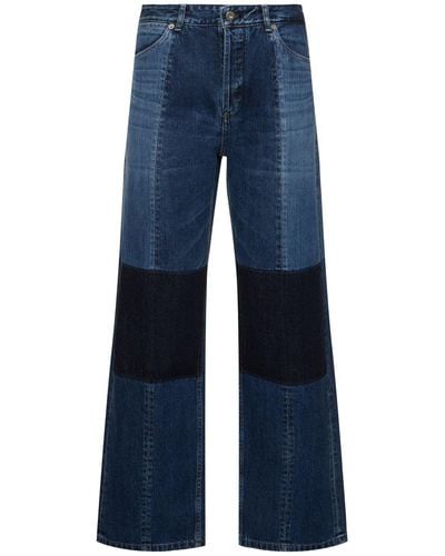 Jil Sander Washed Denim Patchwork Midrise Jeans - Blue