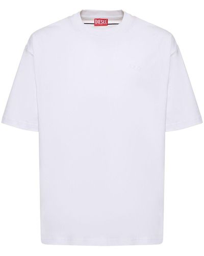 DIESEL Oval-d コットンルーズtシャツ - ホワイト