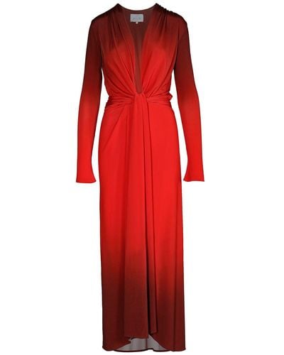 Johanna Ortiz Mito De La Selva Viscose Midi Dress - Red