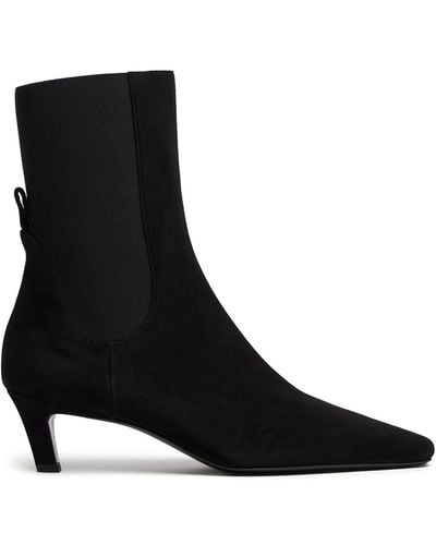 Totême 60Mm The Mid Suede Ankle Boots - Black
