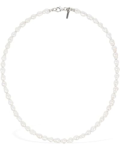 Emanuele Bicocchi Baroque Pearl Collar Necklace - White