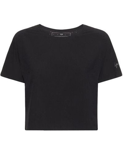 Y-3 Running Cropped T-Shirt - Black