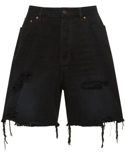 Balenciaga Shorts de algodón - Negro