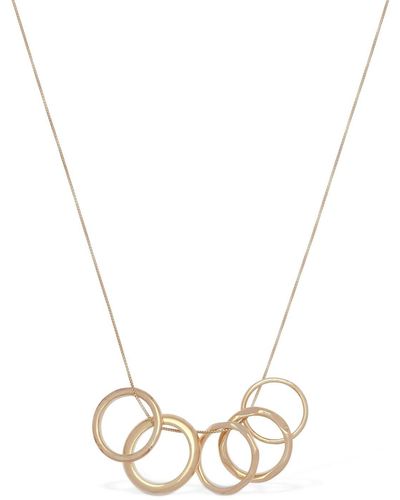 Bottega Veneta Multi Ring Charm Long Chain Necklace - Metallic