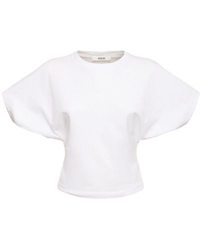 Agolde Britt コットンジャージーtシャツ - ホワイト