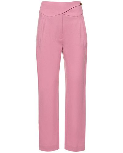 Blazé Milano Cool & Easy Basque Wool Pants - Pink