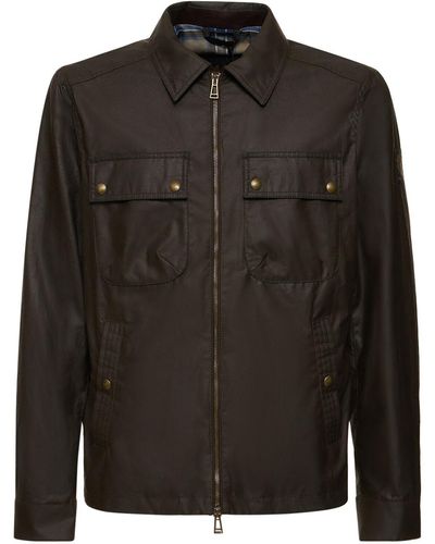 Belstaff Tour Waxed Cotton Overshirt Jacket - Black