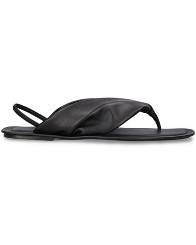 Loulou Studio Sahado Leather Slingback Flat Sandals - Black