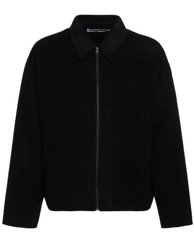 Acne Studios Doverio Double Wool Casual Jacket - Black