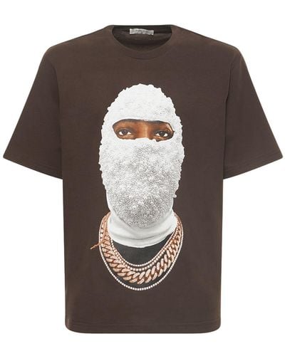 ih nom uh nit Future Mask Printed T-shirt - Brown