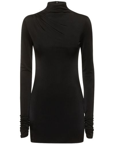ANDAMANE Parker Stretch Jersey Cutout Mini Dress - Black