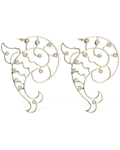 Emilio Pucci Pesci Shape Earrings - White